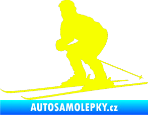 Samolepka Lyžař 009 levá Fluorescentní žlutá