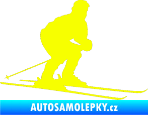 Samolepka Lyžař 009 pravá Fluorescentní žlutá