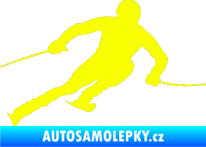 Samolepka Lyžař 012 pravá Fluorescentní žlutá