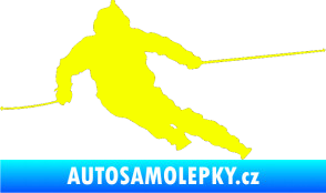 Samolepka Lyžař 015 levá Fluorescentní žlutá