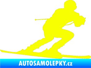 Samolepka Lyžař 017 pravá Fluorescentní žlutá