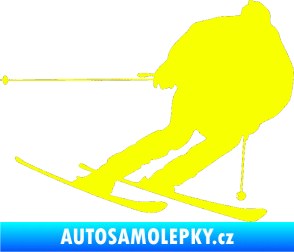 Samolepka Lyžař 019 pravá Fluorescentní žlutá