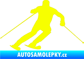 Samolepka Lyžař 021 pravá Fluorescentní žlutá