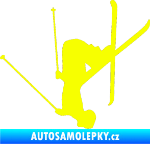 Samolepka Lyžař 023 levá Fluorescentní žlutá