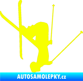 Samolepka Lyžař 023 pravá Fluorescentní žlutá