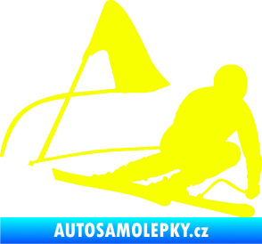 Samolepka Lyžař 025 pravá Fluorescentní žlutá