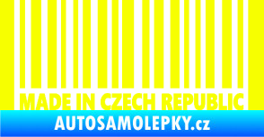 Samolepka Made in Czech republic čárový kód Fluorescentní žlutá