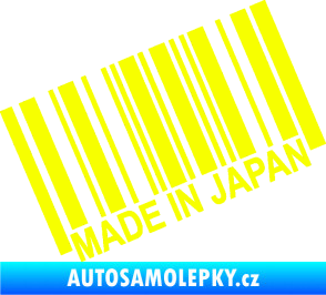 Samolepka Made in Japan 003 čárový kód Fluorescentní žlutá