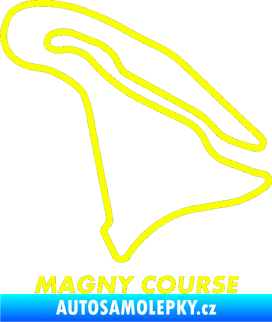 Samolepka Okruh Magny Course Fluorescentní žlutá