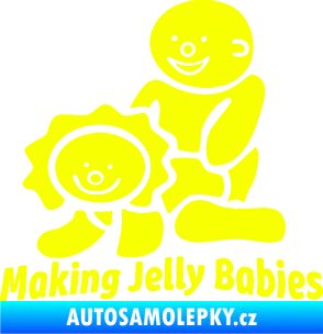 Samolepka Making jelly babies Fluorescentní žlutá