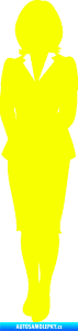 Samolepka Manažerka levá silueta Fluorescentní žlutá