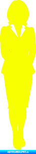 Samolepka Manažerka pravá silueta Fluorescentní žlutá
