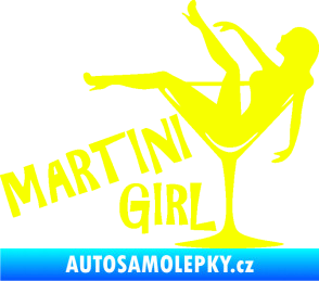 Samolepka Martini girl Fluorescentní žlutá