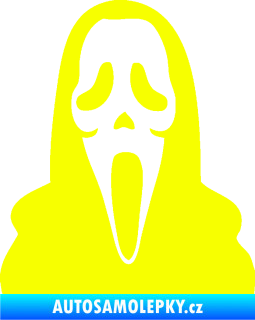 Samolepka Maska 001 scream Fluorescentní žlutá