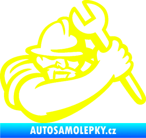 Samolepka Mechanik 001 pravá Fluorescentní žlutá