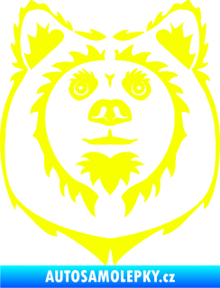 Samolepka Medvěd 004 Fluorescentní žlutá