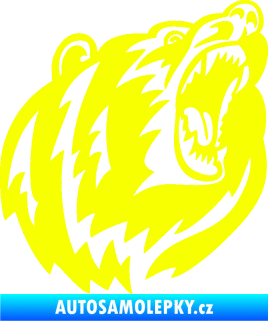 Samolepka Medvěd 008 pravá Fluorescentní žlutá