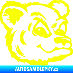 Samolepka Medvěd 011 pravá hlava Fluorescentní žlutá