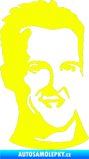 Samolepka Silueta Michael Schumacher pravá Fluorescentní žlutá