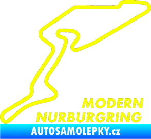 Samolepka Okruh Modern Nurburgring Fluorescentní žlutá