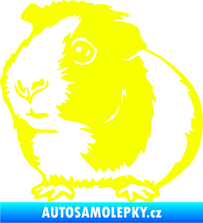Samolepka Morče 003 levá Fluorescentní žlutá