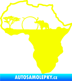Samolepka Motiv Afrika 002 slon Fluorescentní žlutá