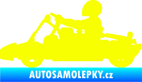 Samolepka Motokára 001 levá Fluorescentní žlutá
