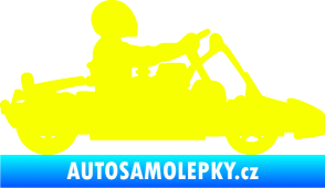 Samolepka Motokára 001 pravá Fluorescentní žlutá