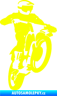 Samolepka Motokros 001 pravá Fluorescentní žlutá
