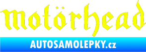 Samolepka Motorhead rovný Fluorescentní žlutá