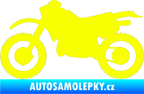 Samolepka Motorka 003 levá Fluorescentní žlutá