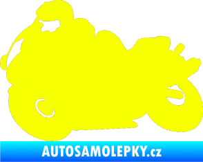 Samolepka Motorka 006 levá silniční motorky Fluorescentní žlutá