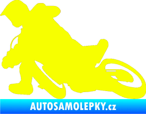 Samolepka Motorka 039 levá motokros Fluorescentní žlutá