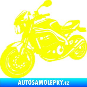 Samolepka Motorka 055 levá Fluorescentní žlutá