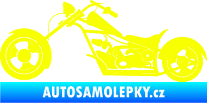 Samolepka Motorka chopper 001 levá Fluorescentní žlutá