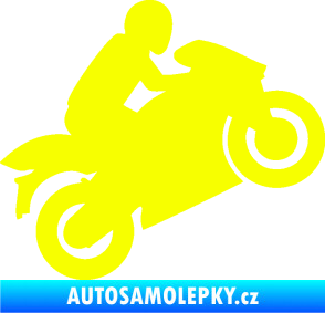 Samolepka Motorkář 007 pravá Fluorescentní žlutá