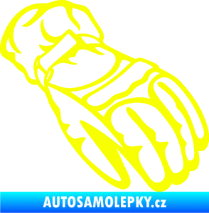 Samolepka Motorkářské rukavice 003 pravá Fluorescentní žlutá