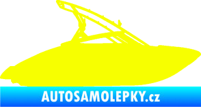 Samolepka Motorový člun 001 pravá Fluorescentní žlutá