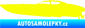 Samolepka Motorový člun 002 levá Fluorescentní žlutá