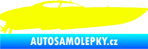 Samolepka Motorový člun 002 pravá Fluorescentní žlutá