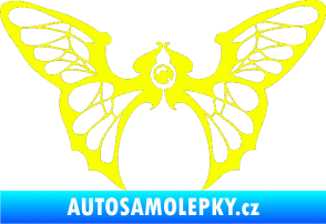 Samolepka Motýl 001 levá Fluorescentní žlutá