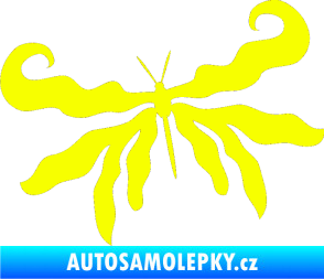 Samolepka Motýl 004 levá Fluorescentní žlutá