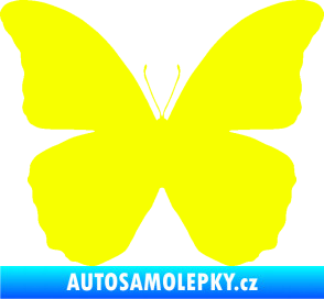 Samolepka Motýl 006 Fluorescentní žlutá