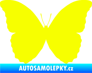 Samolepka Motýl 008 Fluorescentní žlutá