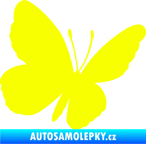 Samolepka Motýl 009 pravá Fluorescentní žlutá