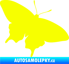 Samolepka Motýl 010 pravá Fluorescentní žlutá