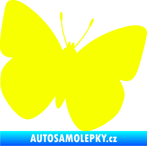 Samolepka Motýl 011 pravá Fluorescentní žlutá