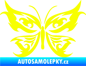 Samolepka Motýl 012 Fluorescentní žlutá
