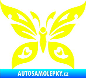 Samolepka Motýl 014 Fluorescentní žlutá