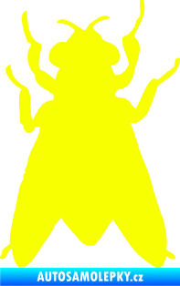 Samolepka Moucha 001 Fluorescentní žlutá